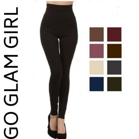 Glam Girl Fashion Pants - NWT CHARCOAL HIGH WAIST Fleece Leggings